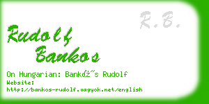 rudolf bankos business card